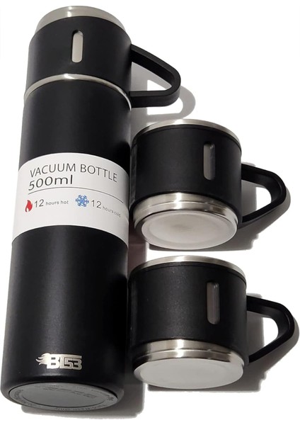 Gıda Sertifikalı 500 ml Ultra Slim Paslanmaz Çelik Kamp Outdoor Ev Bebek Termos Mug 3 Bardaklı Gri Ç modelleri