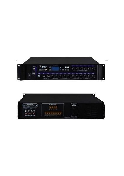 MV-26490 250 Watt Usb/mp3/bluetooth 6 Bölgeli Hat Trafolu Mixer Amfi