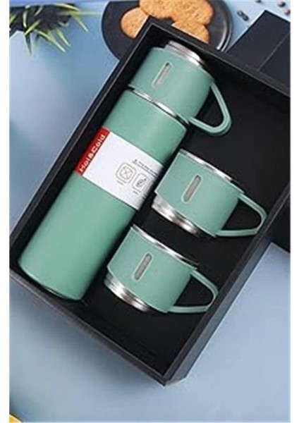Bardaklı Termos 500ML 3'lü Set Paslanmaz Çelik Kahve Termosu A+ Kalite Hediye Çantalı fiyatları