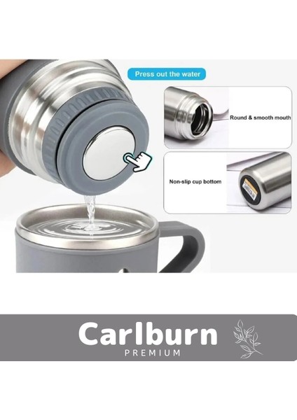 Özel Üretim Paslanmaz Çelik 3 Bardaklı Soğuk Sıcak Termos Vakumlu Termos Set Çanta Hediyeli 550 ml > modelleri