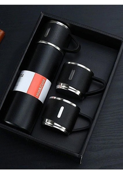 Vacuum Çelik Termos 3 Bardakli 500 ml Içecek 500 ml Çelik Pembe 12 Saat Kutulu fırsatları