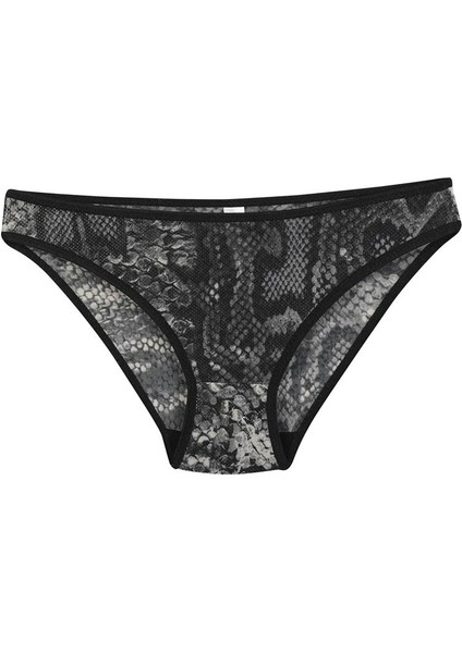 Kadın Siyah Yılan Desenli 2'li Slip fiyatları
