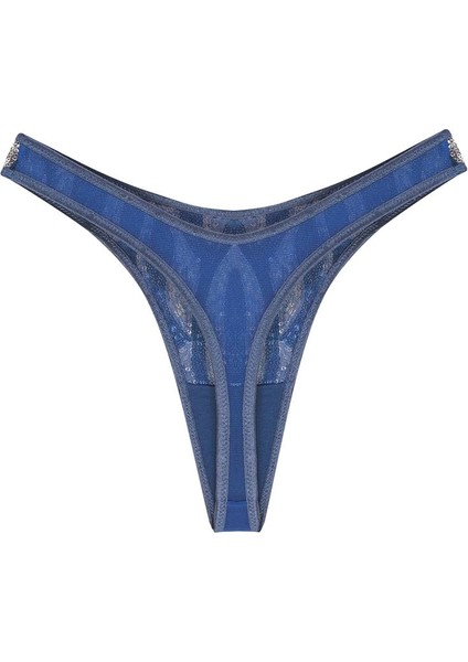 Kadın Lacivert Payet Detaylı 2'li Tanga Slip fiyatları