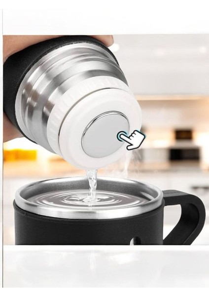 3 Bardaklı 500ML Termos Içecek 500 ml Krom Yeşil 12 Saat Kutulu fırsatları