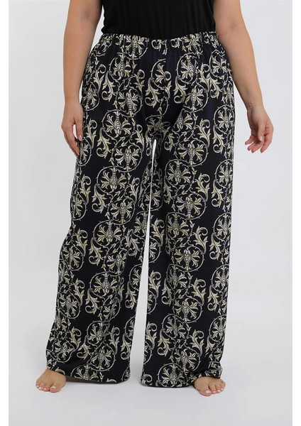 Kadın Büyük Beden Lacivert Rahat Kesim Baggy Tek Alt fırsatları