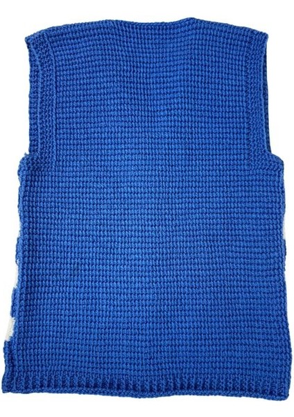 6565 El Örgüsü Şerit Desenli Örgü Yelek - 8 Yaş fırsatları