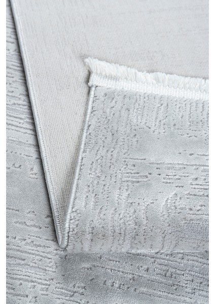 Açık Gri Salon Halısı 4m² / 6m² – Modern Bambu Dokulu, Antialerjik, Kaymaz Taban & Toz Tutmaz Oturma Odası Halısı