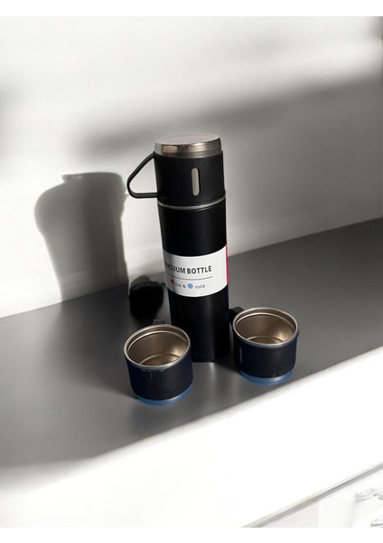 Vacuum Termos Paslanmaz Çelik 500 ml Sıcak-Soğuk Termos Seti 3 Bardaklı Içecek 500 ml Paslanmaz Çel modelleri