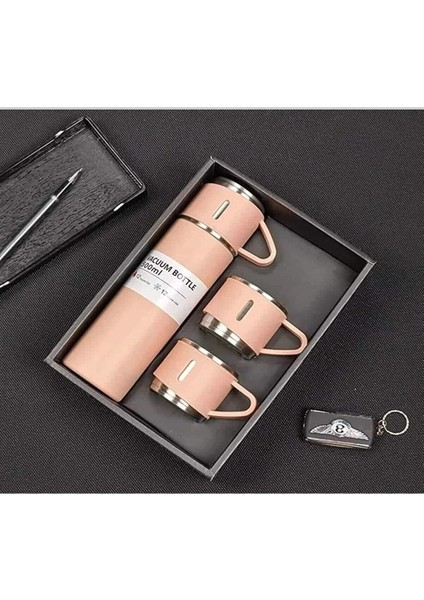 Paslanmaz Çelik Termos 3 Bardaklı Termos Seti >550 ml Içecek Paslanmaz Çelik Yeşil 12 Saat fiyatları