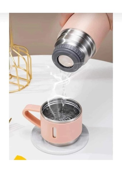 Paslanmaz Çelik Termos 3 Bardaklı Termos Seti >550 ml Içecek Paslanmaz Çelik Yeşil 12 Saat fırsatları