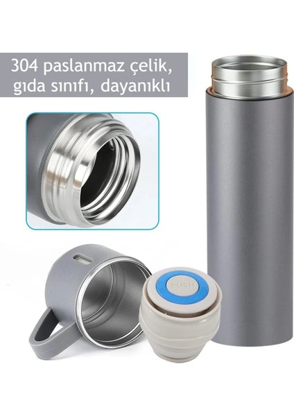 3 Bardaklı Termos Set 500ML A+ Kalite Çelik Termos Kahve Çay Termosu Çantalı Hediye fırsatları