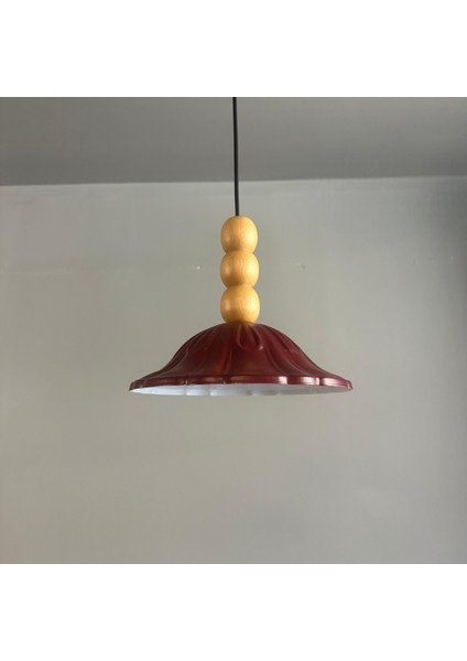 Ralivo Vişne Çürüğü Metal Avize Tekli Ahşap Üç Boncuk Başlık Mutfak Dekoratif Sarkıt Aydınlatma fiyatları