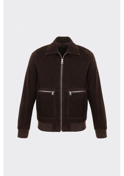 Kahve Deri Erkek Ceket