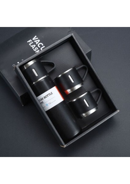 Erkek Termos 500ML 3 Bardaklı A+ Kalite Paslanmaz Çelik Kahve Termosu Hediye Çantalı modelleri