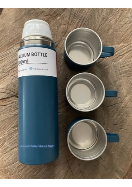 Çantalı 500ML 3 Parça Bardaklı Çelik Termos Seti (4767) - MWS4536-9749 0,89 L Çelik Çok Renkli fiyatları