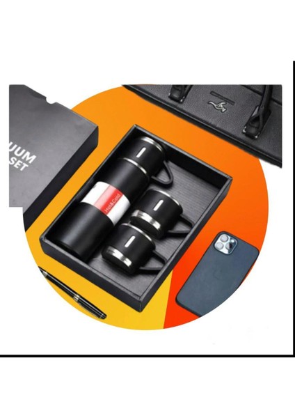 Nisa Toys Termos Kamp Piknik Için Ideal 3bardaklı 500ML Termos Sıcak ve Soğuk Tutan Cay ve Içeçek Pa modelleri