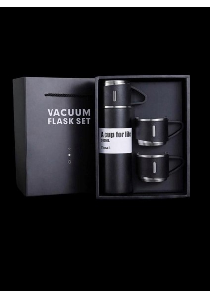 Nisa Toys Termos Kamp Piknik Için Ideal 3bardaklı 500ML Termos Sıcak ve Soğuk Tutan Cay ve Içeçek Pa fırsatları