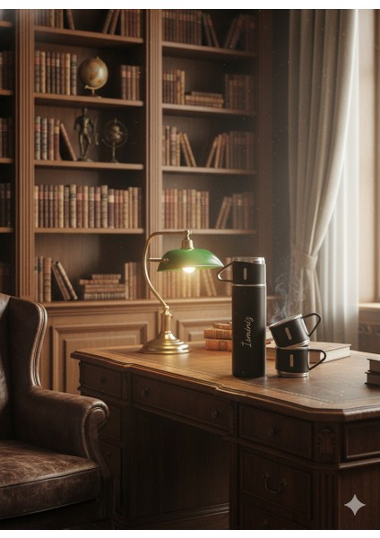 Termos Bardak 500ML 3 Bardaklı A+ Kalite Çelik Termos Kahve Çay Termosu Hediye Çantalı