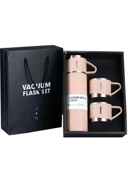 Kişiye Özel Isimli Hediyelik Termos - 3 Bardaklı Paslanmaz Çelik Termos 500 ml modelleri