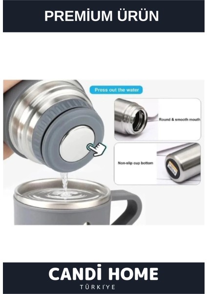 Premium Özel Seri Hediyelik Paslanmaz Çelik 550 ml 3 Bardaklı Soğuk Sıcak Termos Set Çanta Hediyeli fiyatları