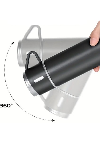 Paslanmaz Çelik Termos Renkli 3 Bardaklı 500 ml Kutulu Set Içecek 500 ml Metal Yeşil 6 Saat Kutulu C fırsatları