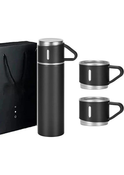 Paslanmaz Çelik Termos Renkli 3 Bardaklı 500 ml Kutulu Set Içecek 500 ml Metal Yeşil 6 Saat Kutulu C indirimleri