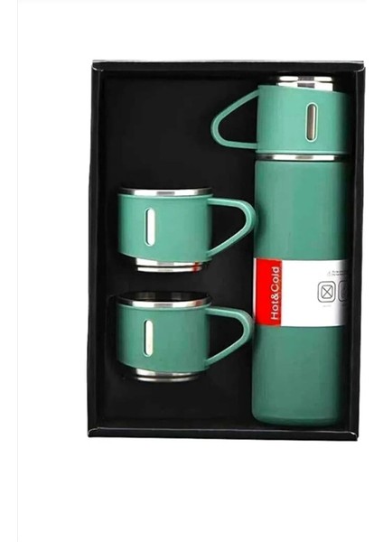 Vacuum Termos Paslanmaz Çelik 500 ml Sıcak-Soğuk Termos Seti 3 Bardaklı 0,50 L Içecek Paslanmaz Çeli indirimleri