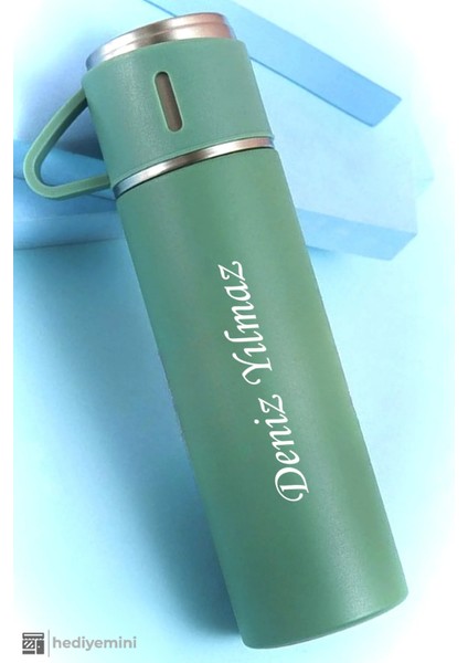 Çantalı 500ML 3 Parça Bardaklı Çelik Termos Seti (4767) - ECK4536-9749 0,89 L Çelik Çok Renkli modelleri