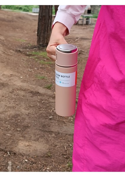 Paslanmaz Çelik Termos 3 Bardaklı Termos Seti Vakumlu Termos Set 0,50 L Içecek Paslanmaz Çelik Gri 1 fırsatları