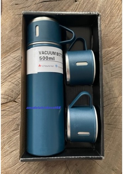 Çantalı 500ML 3 Parça Bardaklı Çelik Termos Seti (4767) - MWS4536-9749 0,89 L Çelik Çok Renkli modelleri