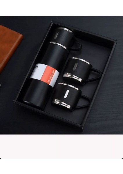 Çantalı 500ML 3 Adet Bardaklı Çelik Termos Seti (606) 0,42 L Çok Renkli indirimleri