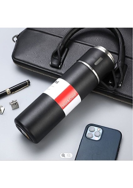 500 ml Termos Seti 3 Bardaklı A+ Kalite Paslanmaz Çelik Kahve Termosu Çantalı Hediye modelleri