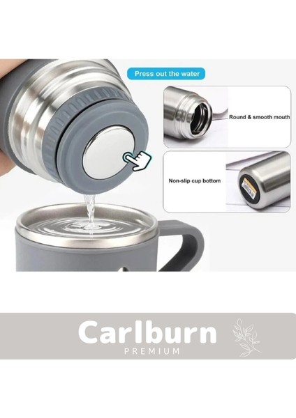 Özel Üretim Paslanmaz Çelik 3 Bardaklı Soğuk Sıcak Termos Vakumlu Termos Set Çanta Hediyeli 550 ml > modelleri