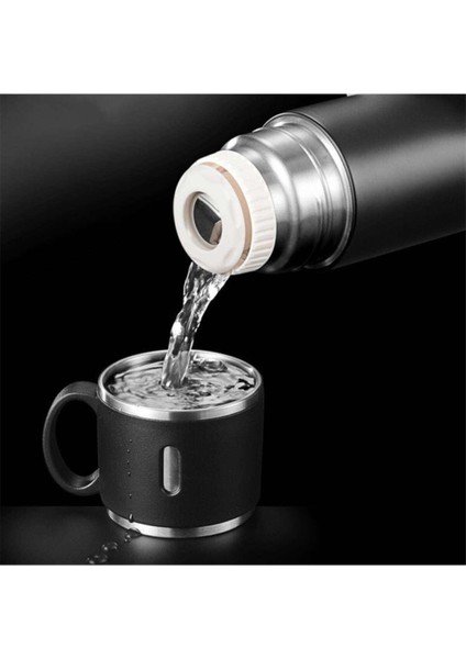 Kahve Termosu 500ML 3 Bardaklı Premium Paslanmaz Çelik Sıcak Tutan Termos Çantalı Hediye fiyatları