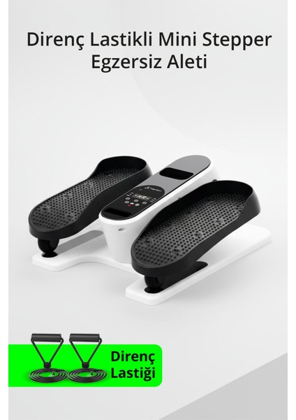 T-232 Stepper Egzersiz Aleti / LED Ekran / Ayarlanabilir Hız / Uzaktan Kumanda / Direnç Lastiği