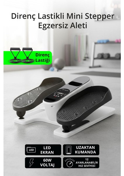 T-232 Stepper Egzersiz Aleti / LED Ekran / Ayarlanabilir Hız / Uzaktan Kumanda / Direnç Lastiği fiyatları