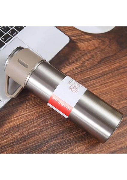 Çelik Termos 500ML 3 Bardaklı Set A+ Kalite Paslanmaz Çelik Kahve Termosu Çay Termosu Çantalı fiyatları