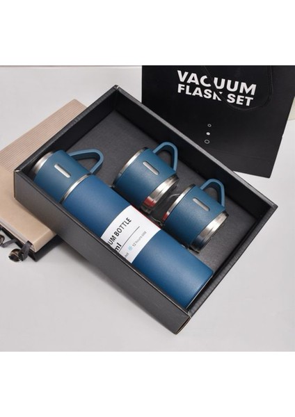 A+ Kalite Çelik Termos 500ML 3 Bardaklı Set Kahve Termosu Sıcak Tutan Termos Çantalı Hediye fiyatları
