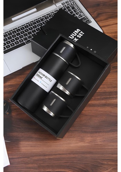 Gri Termos 3 Bardaklı 0,50 L Paslanmaz Çelik Yeşil 12 Saat fiyatları