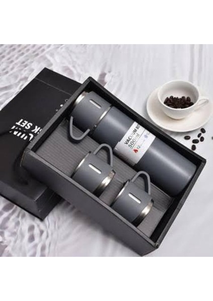 Paslanmaz Çelik - 3 Bardaklı Vakumlu Termos Set 580 ml - 12 Saate Kadar Isı Korumalı Termos Içecek 5 fiyatları