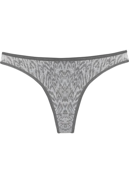 Kadın Gri Zebra Desenli 2'li Tanga Slip modelleri