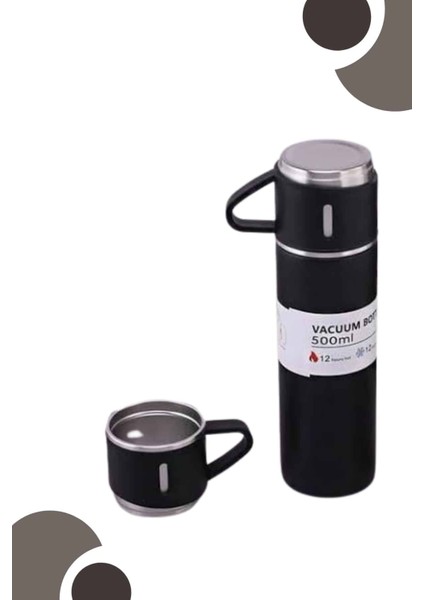 A+ Kalite 500 ml Termos 3 Bardaklı Paslanmaz Çelik Kahve Çay Termosu Hediye Çantalı indirimleri