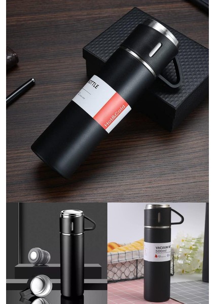 500 ml 3 Bardaklı Termos: Taşınabilir Çantalo, Şık ve Gün Boyu Içeceklerinizi Taze Tutar -Kaçırmayın modelleri