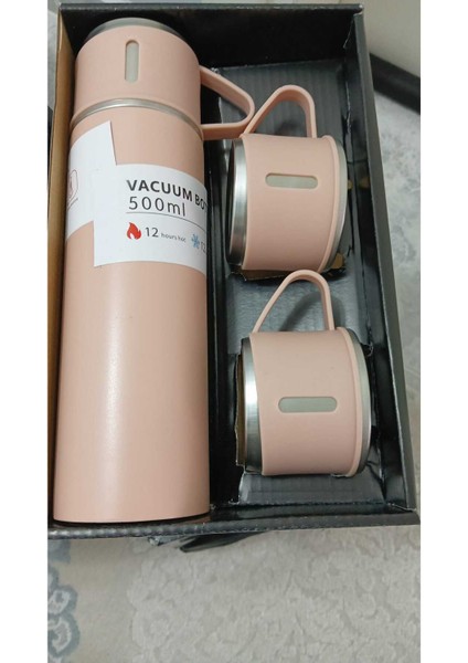 Bir Takım Üçlü Vakumlu Paslanmaz Çelik Yalıtımlı Termos 3ADET Bardaklı Hediye Kutusuyla Içecek 500 M fiyatları