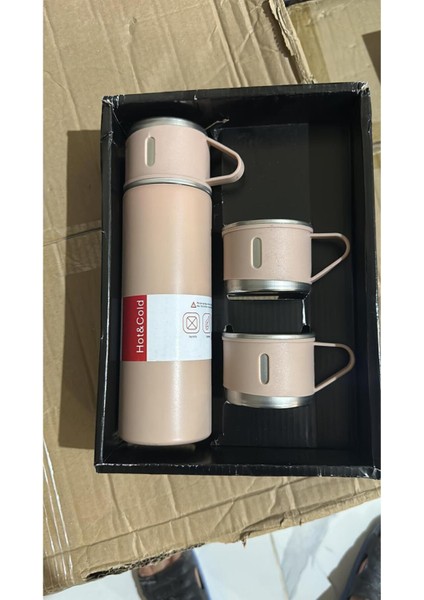 Bir Takım Üçlü Vakumlu Paslanmaz Çelik Yalıtımlı Termos 3ADET Bardaklı Hediye Kutusuyla Içecek 500 M modelleri