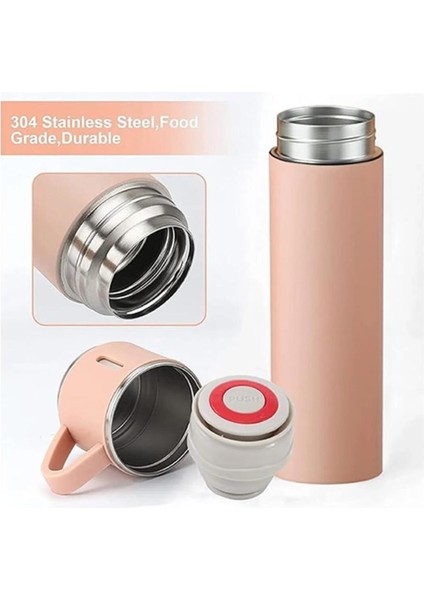 Paslanmaz Çelik Termos 500ML 3 Bardaklı Set Premium Kahve Termosu Çay Termosu Hediye Çantalı fırsatları