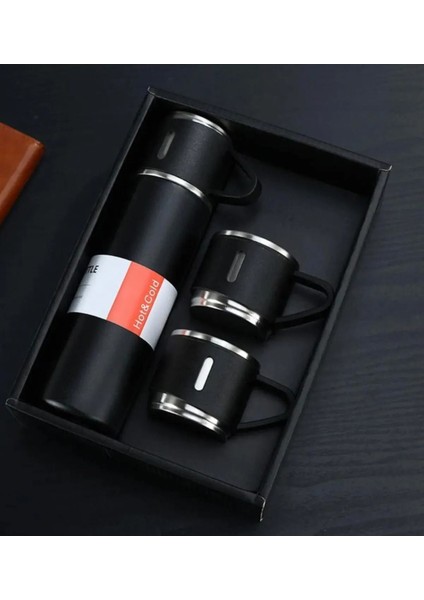 Çelik Termos Bardak 500ML 3 Bardaklı Set A+ Kalite Paslanmaz Çelik Kahve Termosu Çantalı fırsatları