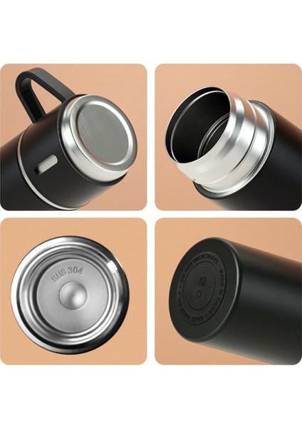 Çelik Termos Bardak 500ML 3 Bardaklı Set A+ Kalite Paslanmaz Çelik Kahve Termosu Çantalı