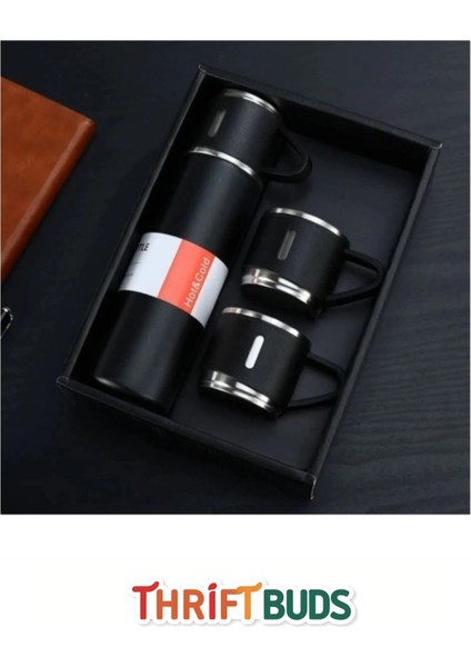 Özel Üretim Paslanmaz Çift Kat Çelik 3 Bardaklı Vakumlu Soğuk Sıcak Çanta Hediyeli Termos Set 550 ml indirimleri