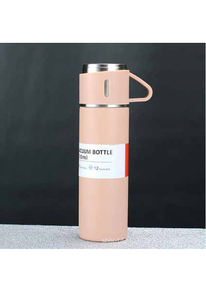 500 ml Termos 3 Bardaklı Paslanmaz Çelik Kahve Termosu Sıcak Tutan Termos Çantalı Hediye modelleri